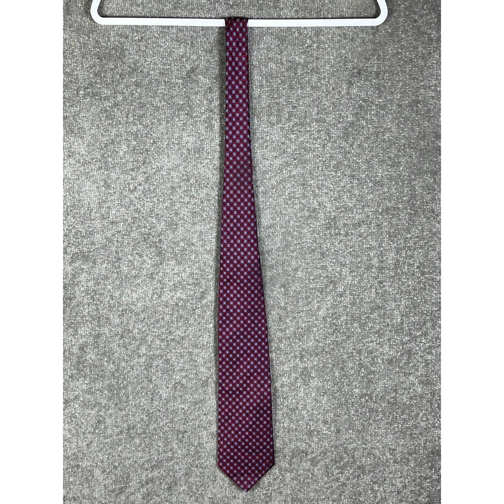 Brooks Brothers 346‎ Pure SILK Tie Geometric Red Blue Pointed
